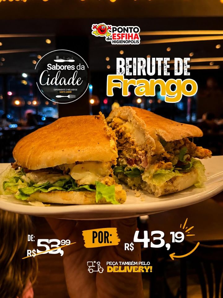 Variedade do cardápio no Ponto da Esfiha